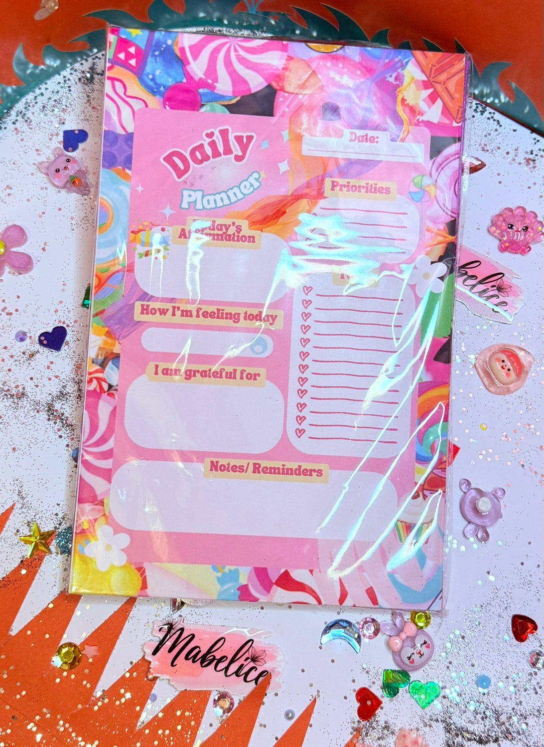 Daily planner plus note bundle pinkcandy
