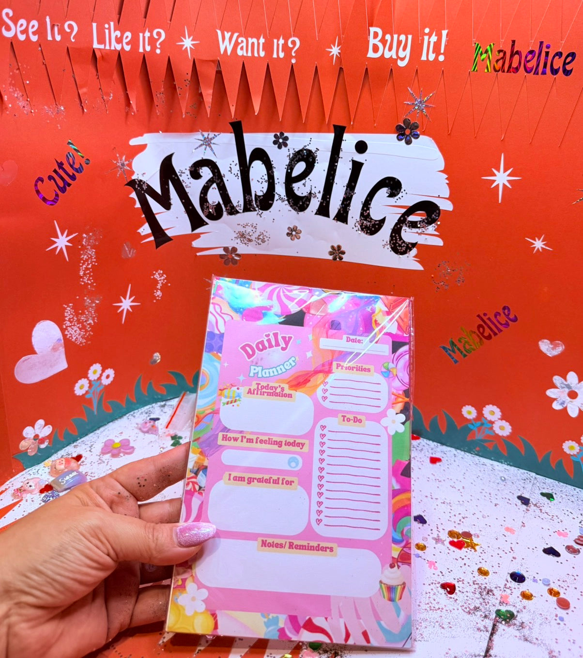 Daily planner plus note bundle pinkcandy