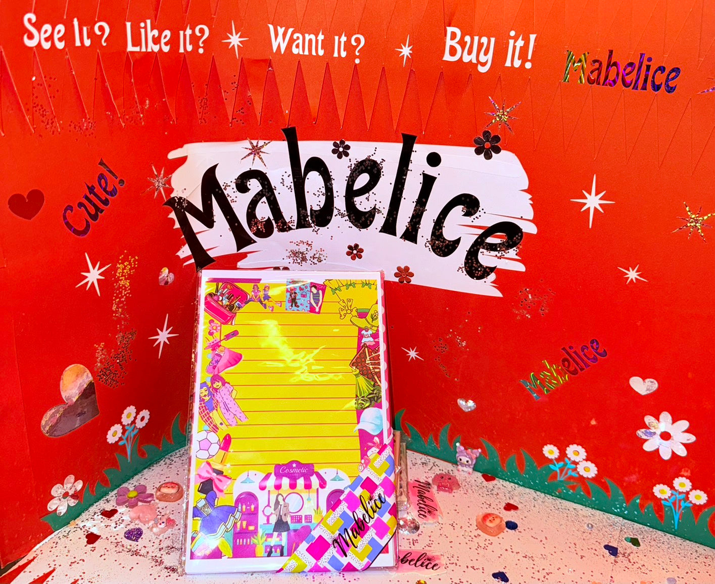 Notepad yellow girl fashion