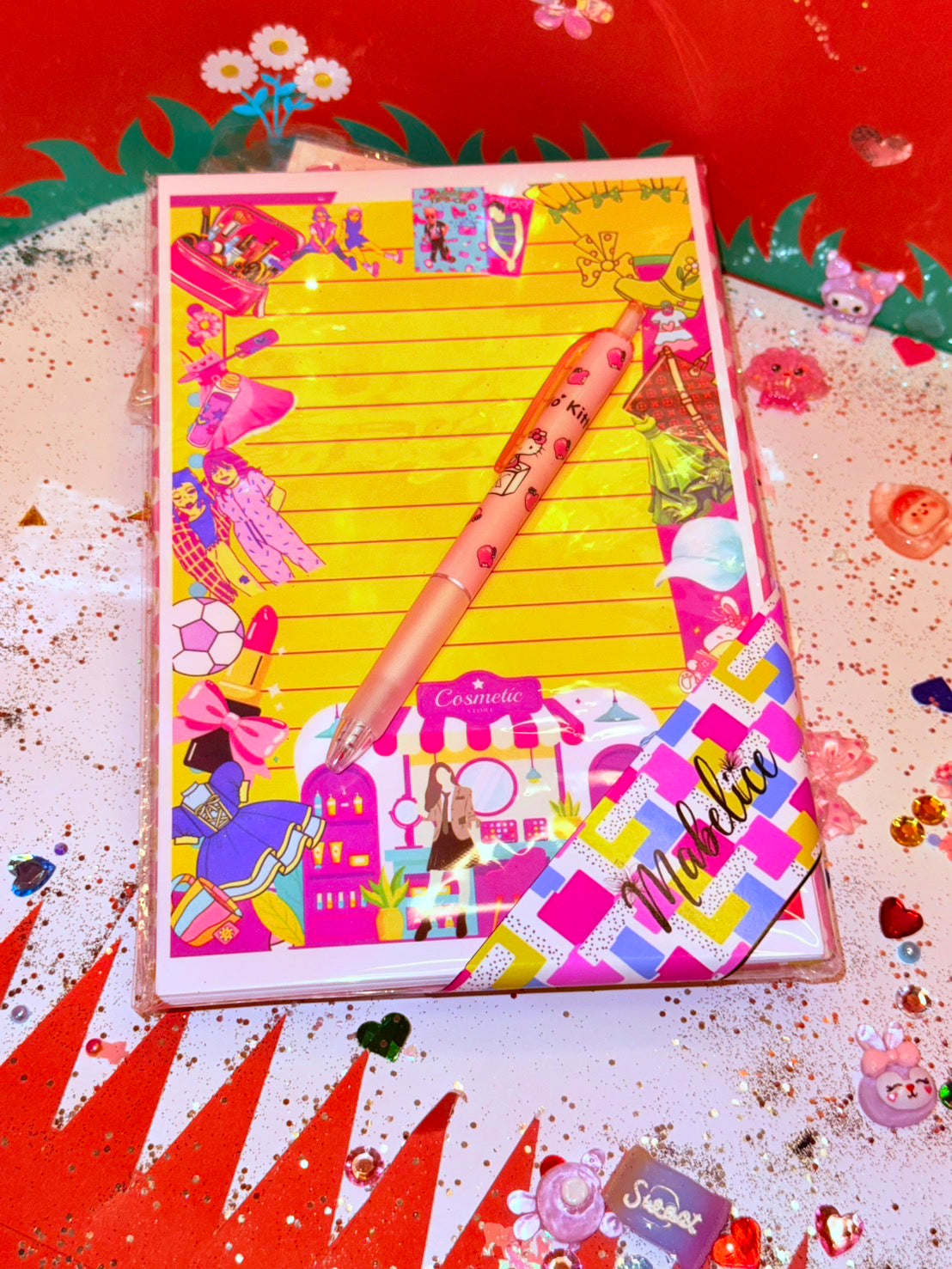 Notepad yellow girl fashion